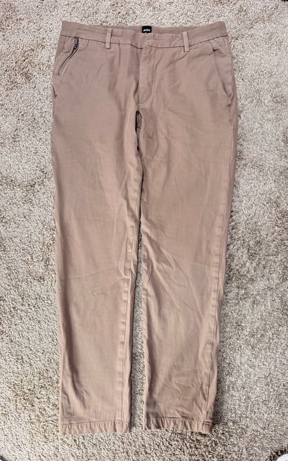BOSS Hugo Boss Kaito Slim Fit Pants – Size 32R, Taupe/Beige, Dress Chinos