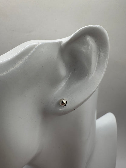 Sterling Silver 925 Ball Stud Earrings – Classic Minimalist Design