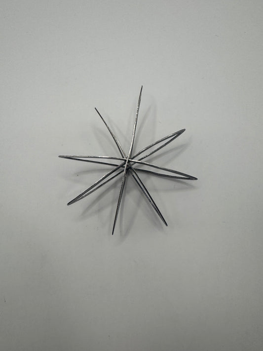 Vintage Sterling Silver Octagram Starshine Pendant – Large Statement Piece