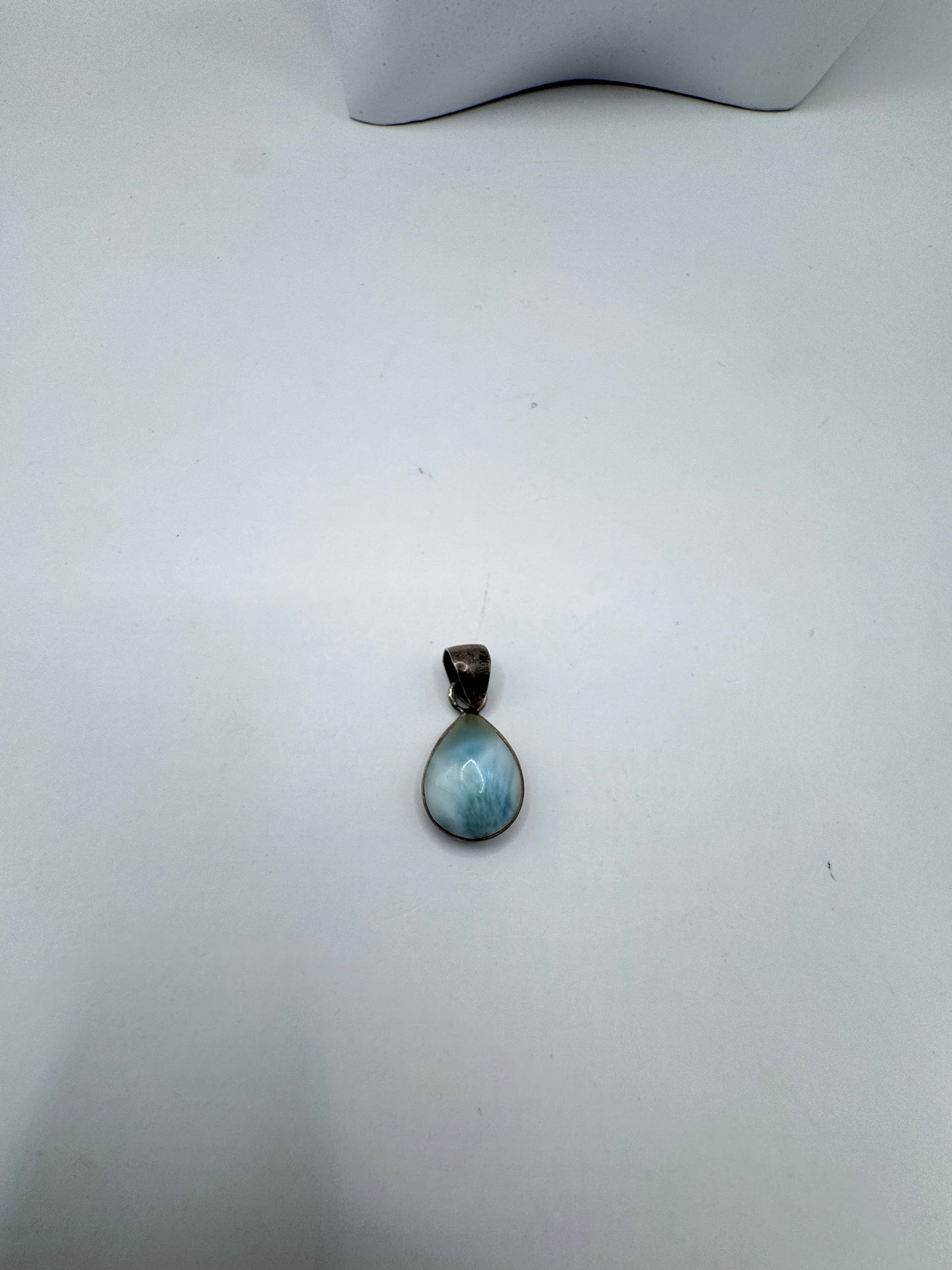 Vintage Sterling Silver Larimar Gemstone Pendant – Excellent Condition