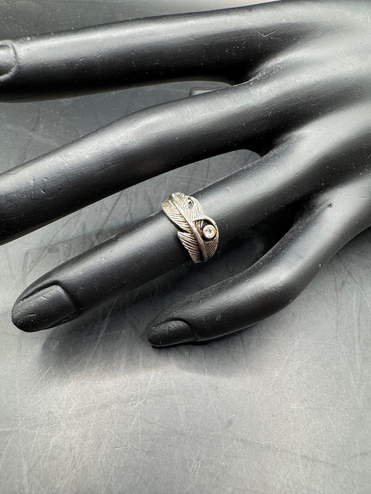 Sterling Silver Feather Ring - Size 5