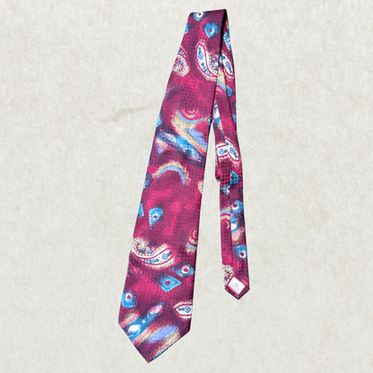 Vintage Rossetti 100% Silk Paisley Tie, 56” x 3.5” – Excellent Condition