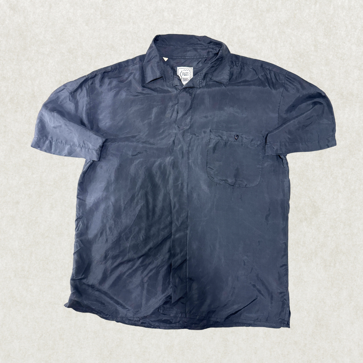 Vintage Fuzi Silks Men’s Shirt – 100% Silk, 70s-80s, Size M-L