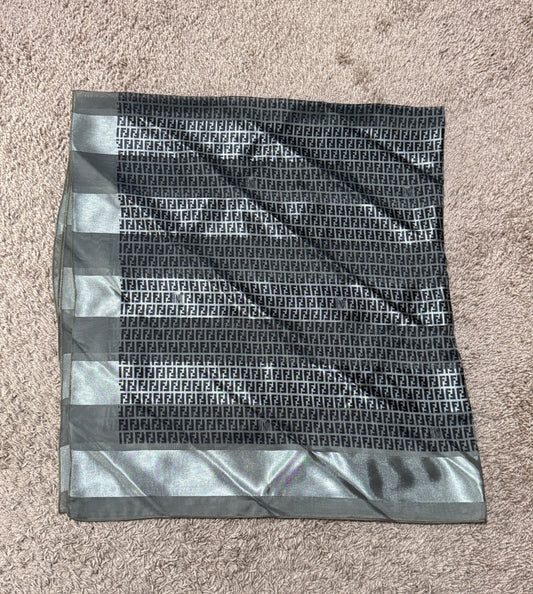 Authentic Vintage Fendi 100% Silk Scarf, 37”–41” – Excellent Condition