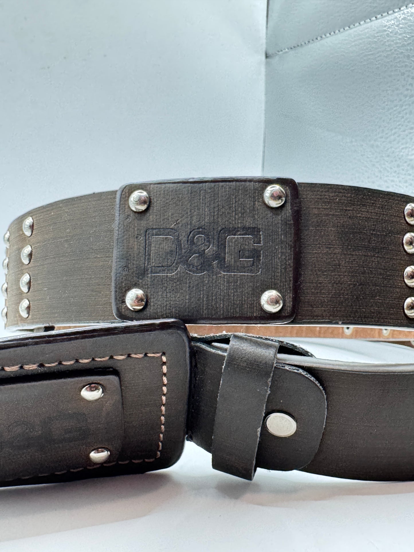 D&G Studded Leather Belt – Excellent Condition