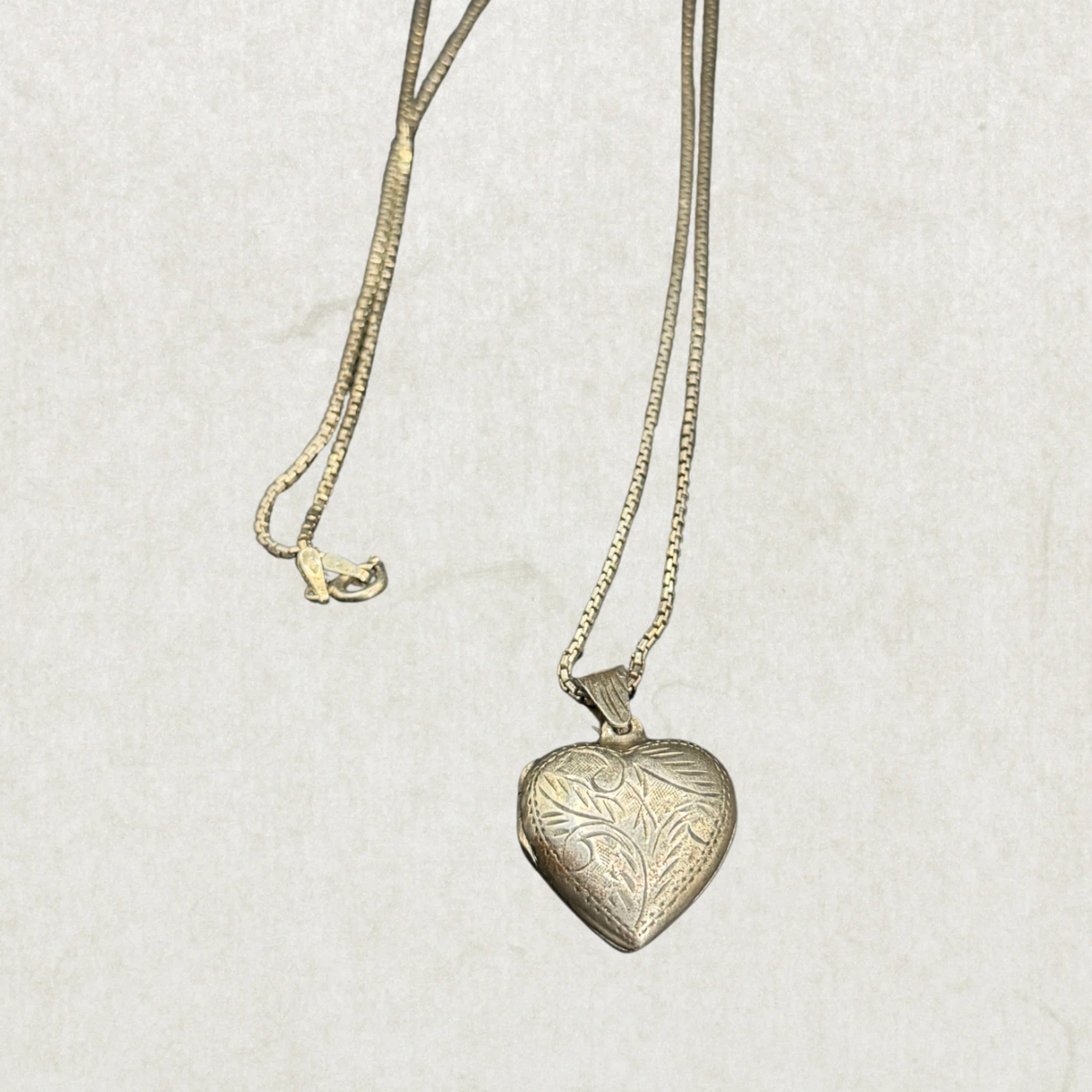 Vintage Sterling Heart Pendant Necklace