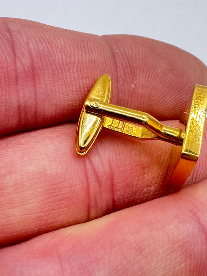 Vintage Dunhill Gold-Plated Cufflinks – Excellent Condition