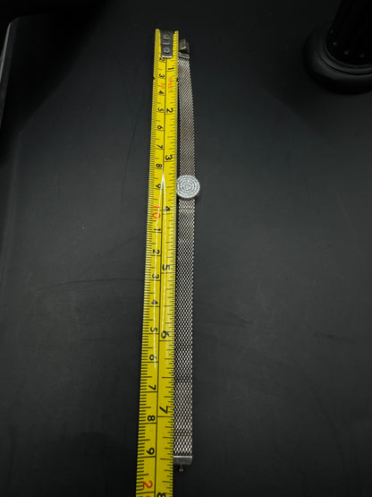 Pandora Reflexions 925 Mesh Bracelet with Pave Circle Charm – 7.5"