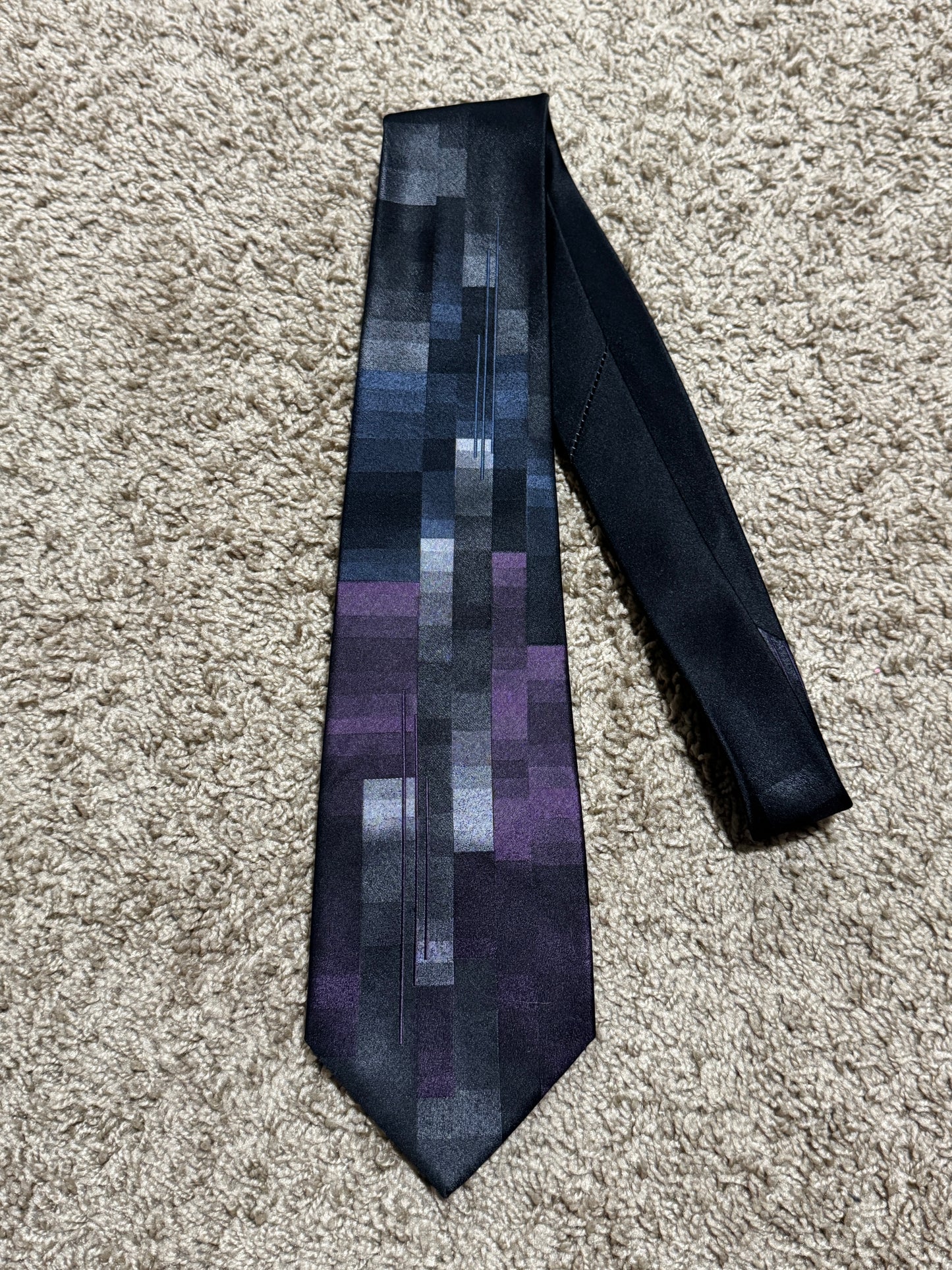 Vintage Pierre Cardin 100% Silk Tie – Abstract Geometric Designer Necktie 57” x 4”