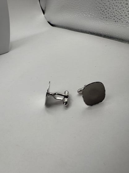 Vintage Sterling Silver Cufflinks – Classic Minimalist Design