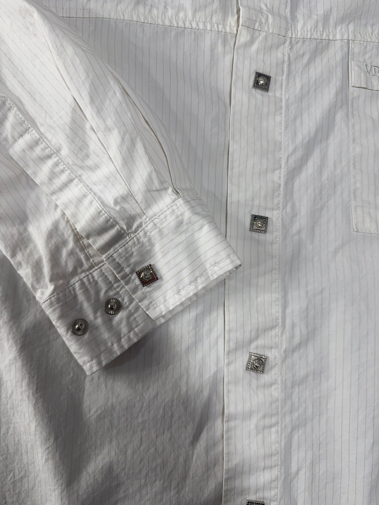 Versace Dolm Men’s Shirt – White, Size XL, Designer Details