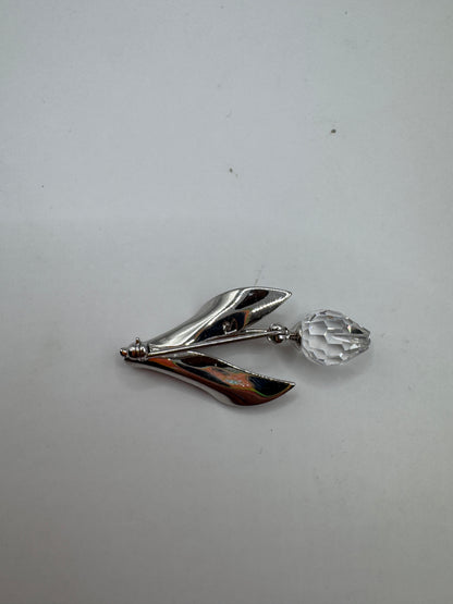 Swarovski Crystal Memories Tulip Brooch – Vintage Plant Flower Pin, Excellent Condition