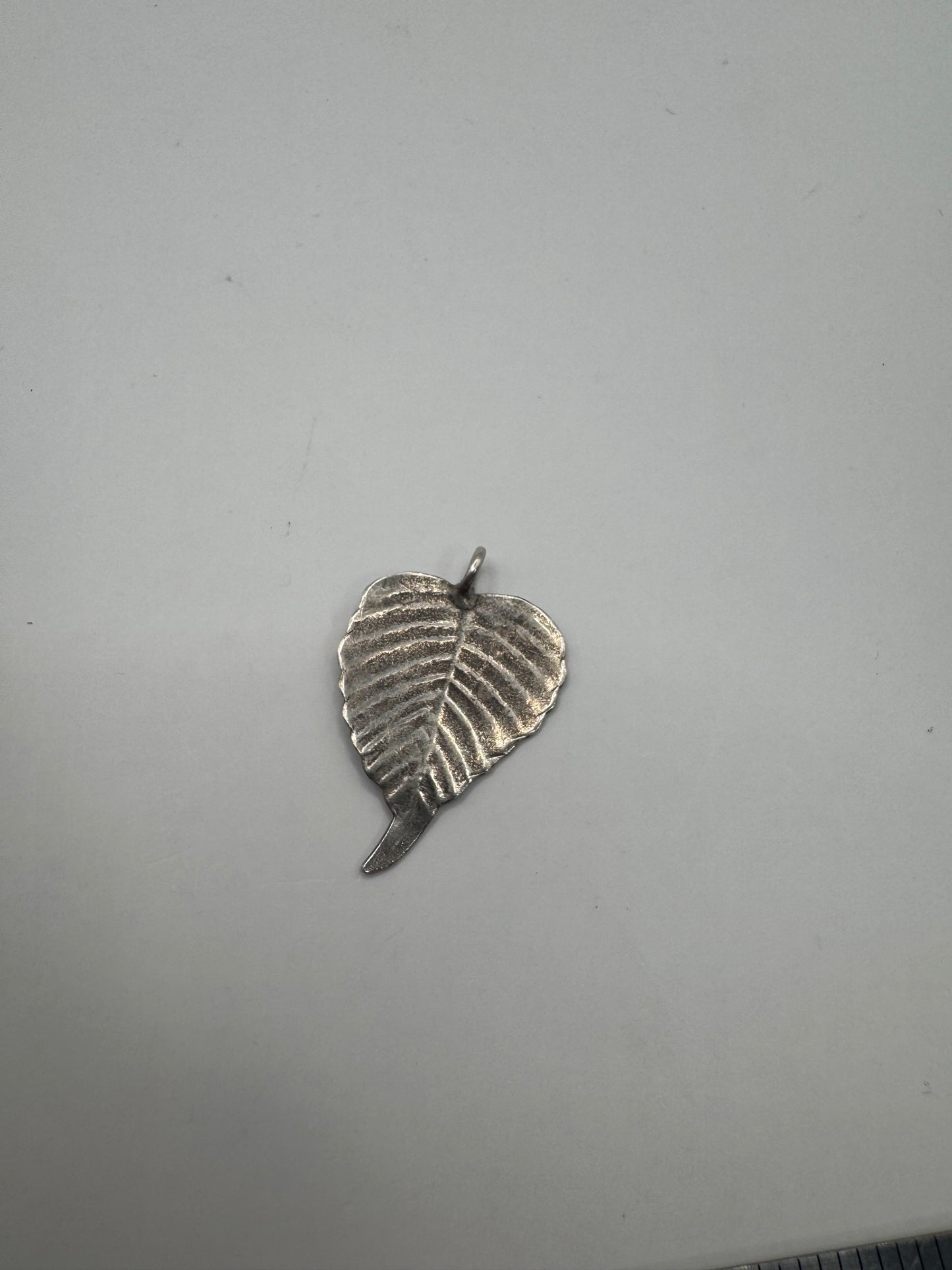 Vintage Sterling Silver Leaf Pendant