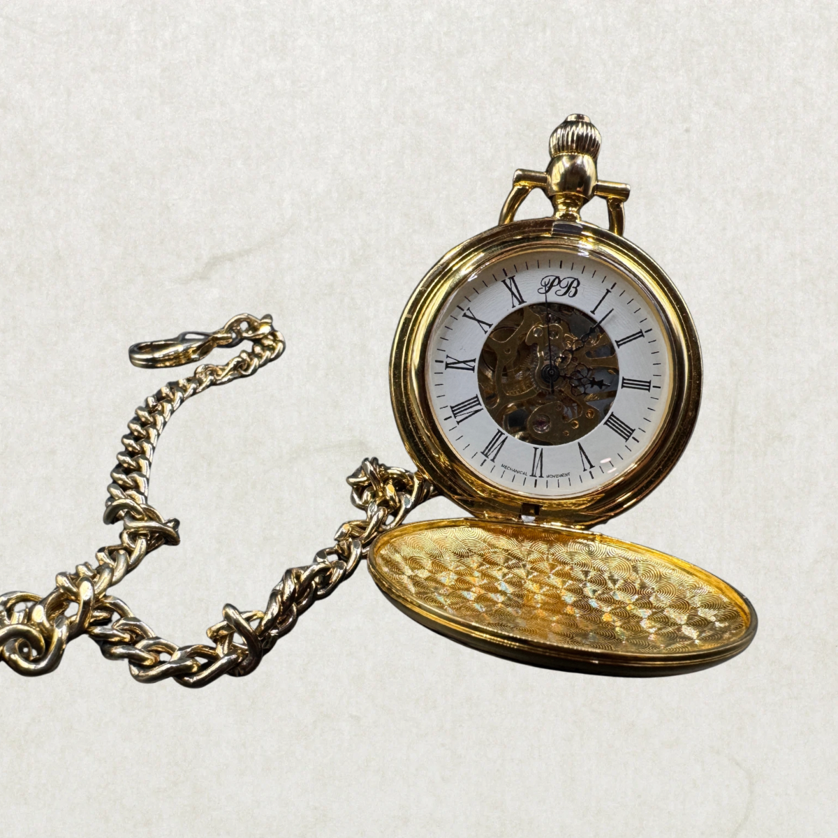 Vintage Poljot Skeleton Pocket Mechanical Watch – Perfect Working Condition