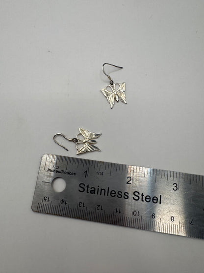 Sterling Silver Butterfly Earrings – Delicate Drop, 925