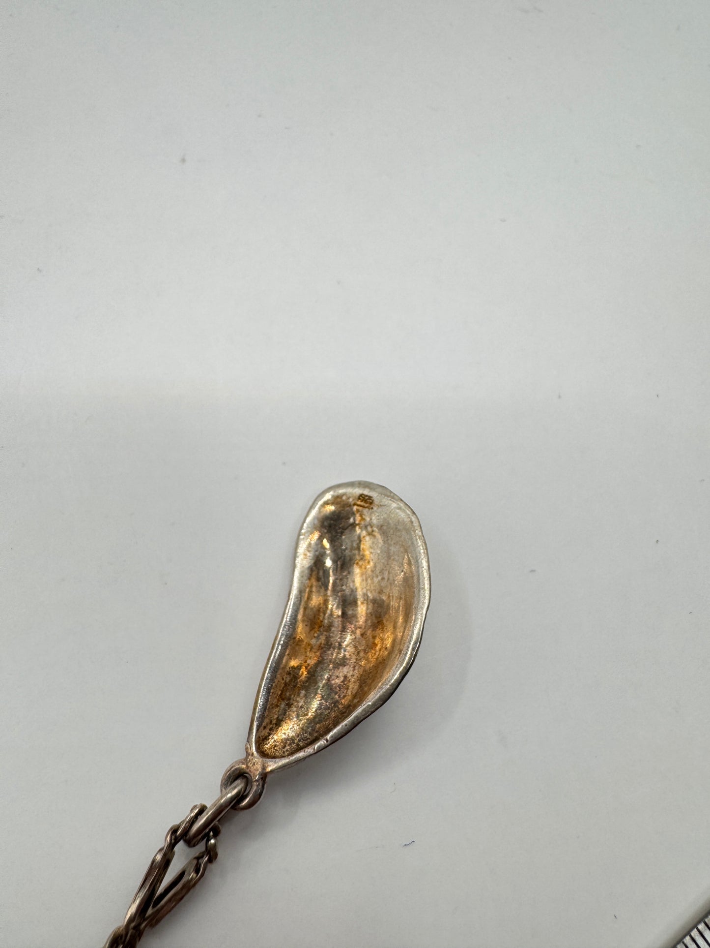 Vintage Sterling Silver Shell Necklace – 925, Organic Pendant