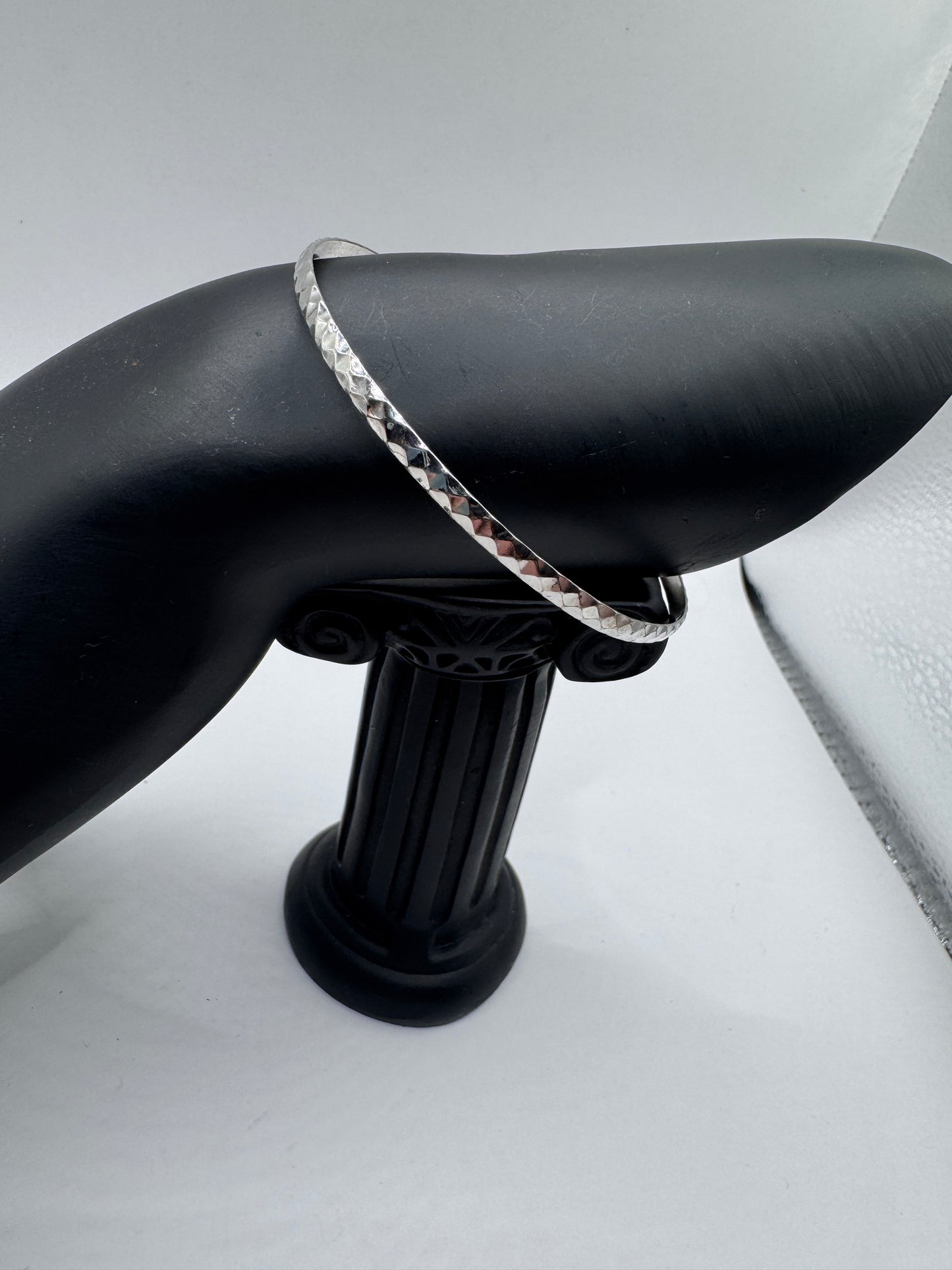 Vintage Sterling Silver 925 Bangle Bracelet – 6 cm Diameter