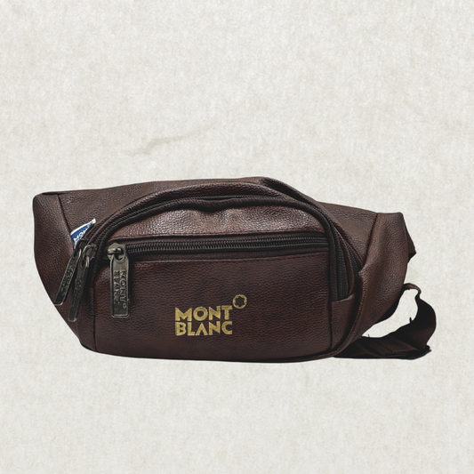 Mont Blanc Brown Leather Belt Bag – Excellent Condition
