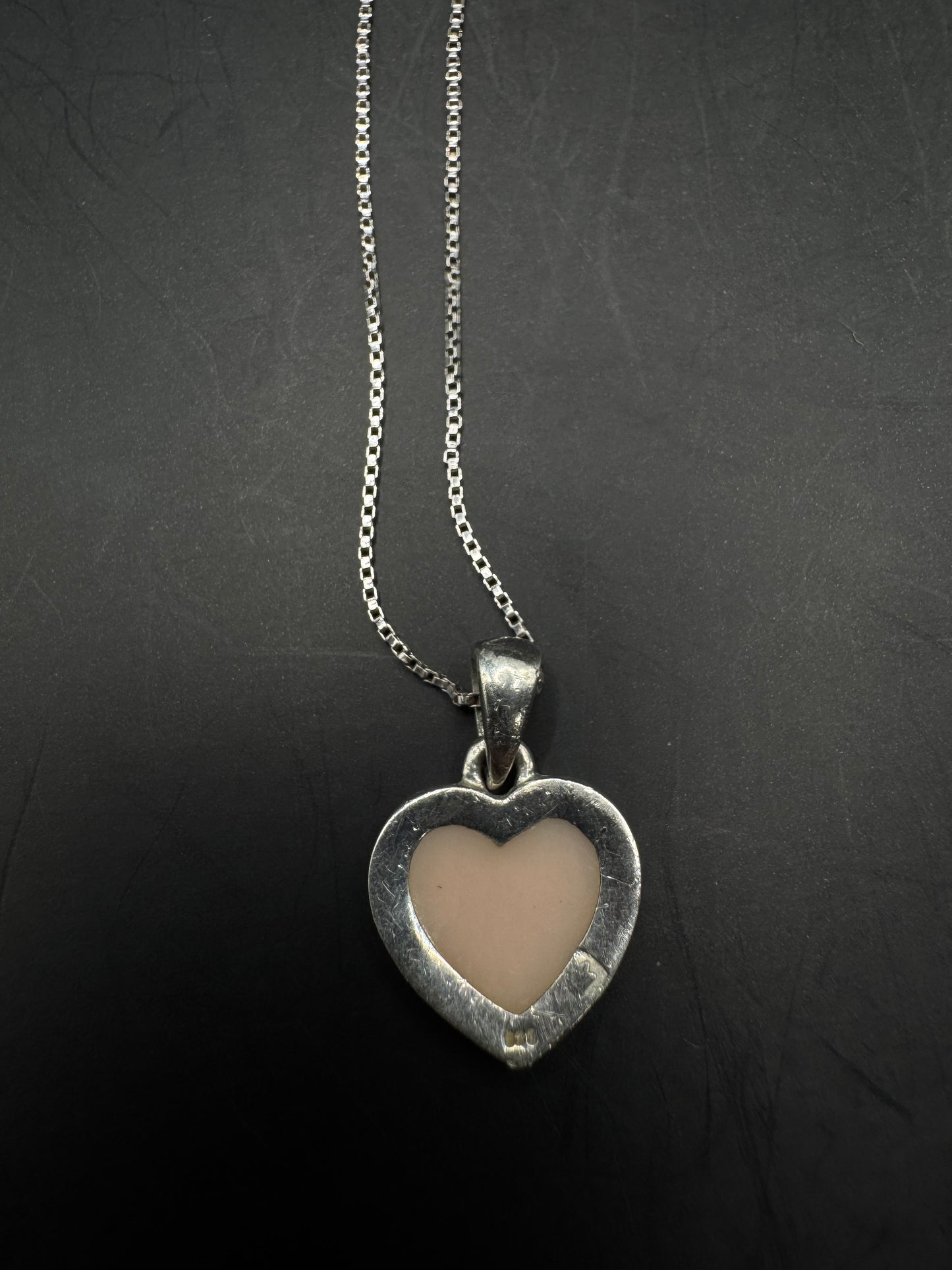 Sterling Silver Heart Pendant Necklace – 22” Chain