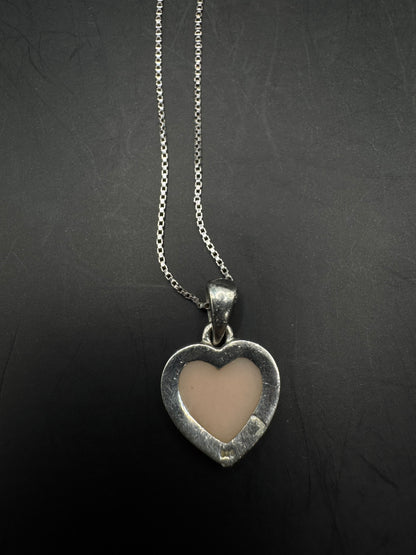 Sterling Silver Heart Pendant Necklace – 22” Chain