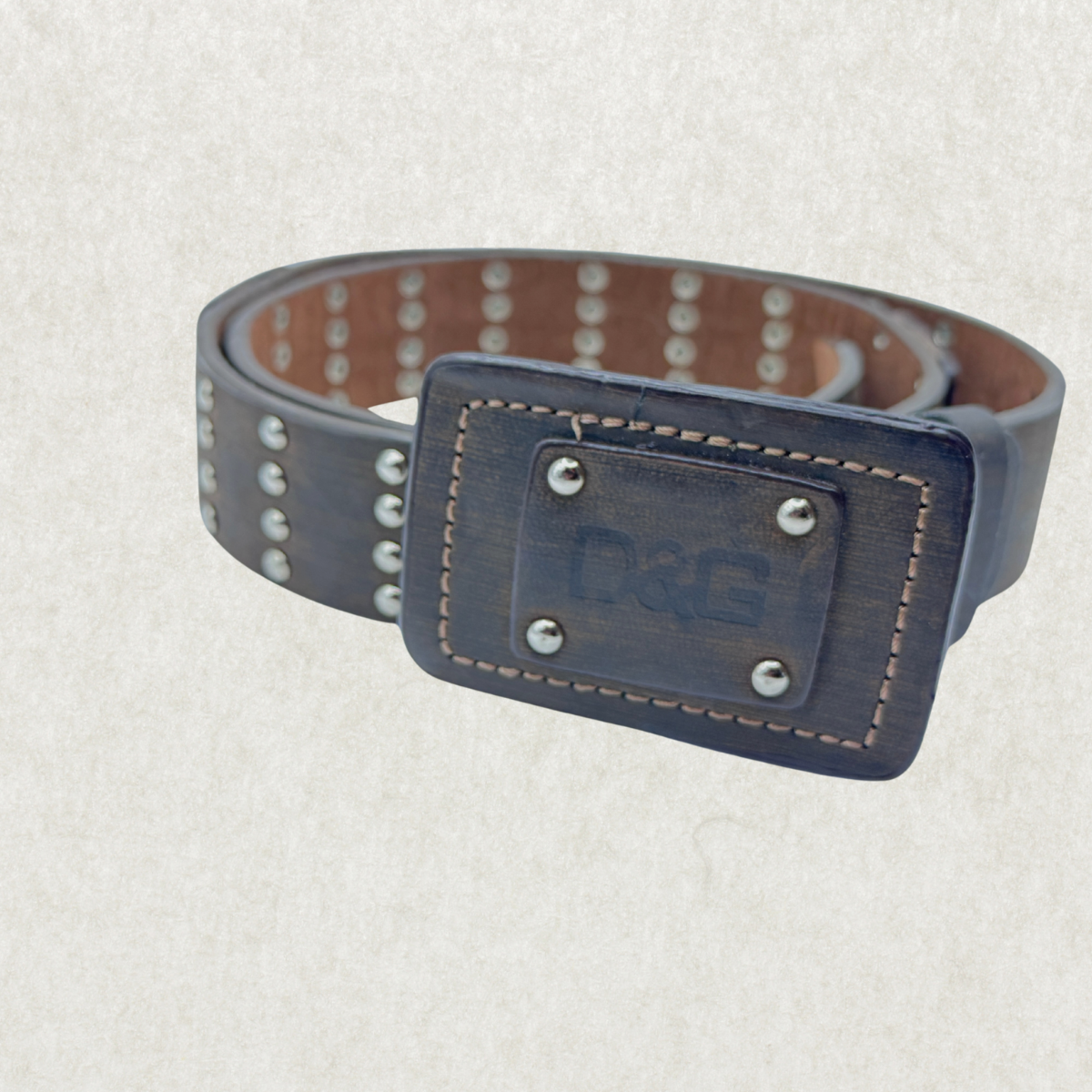 D&G Studded Leather Belt – Excellent Condition