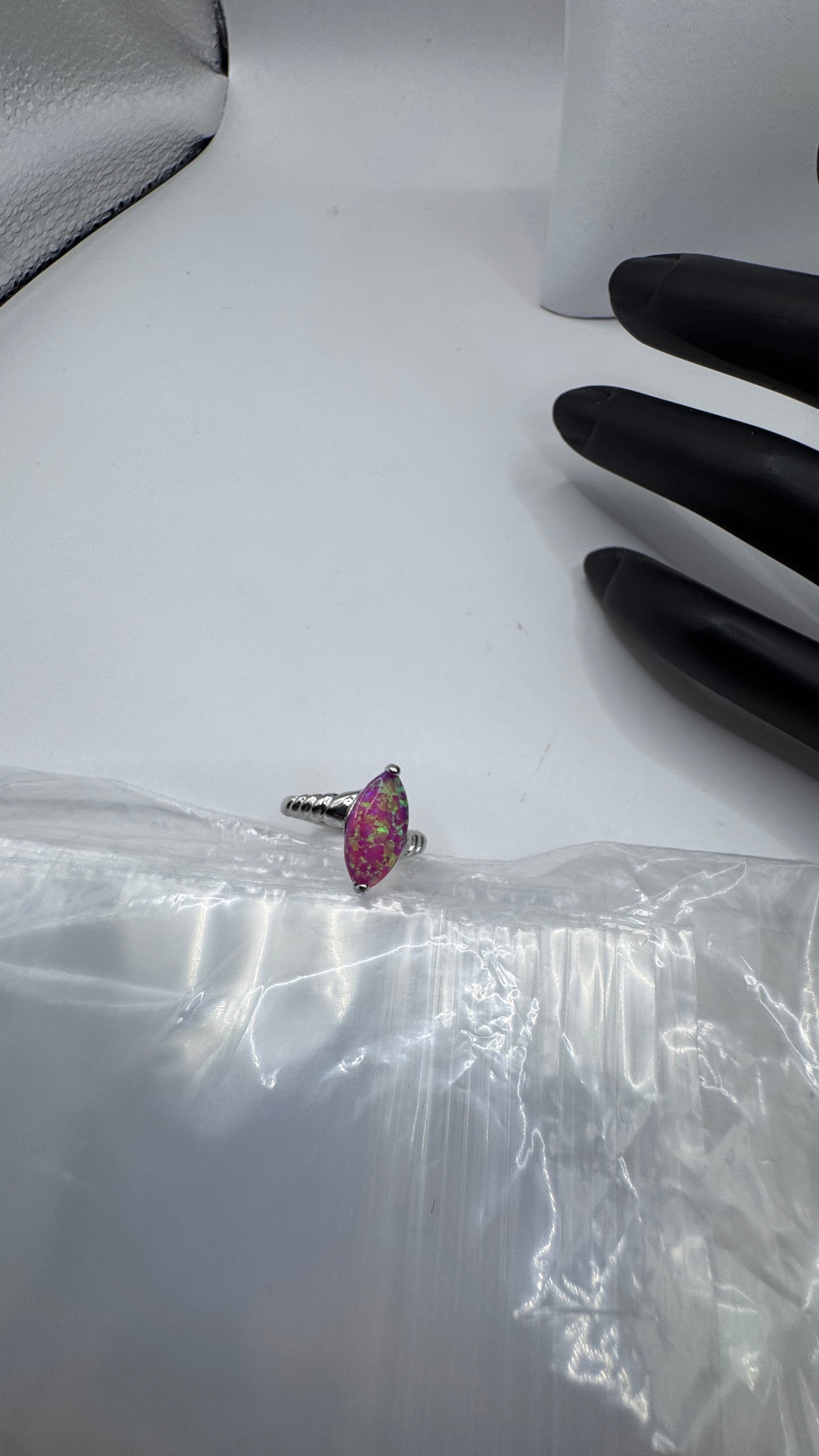 Sterling Silver Lab Opal Ring, Size 7 – Color-Changing, Like New