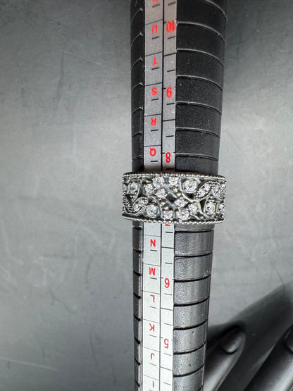 Pandora 925 Sterling Silver CZ Band Ring - Size 7.5