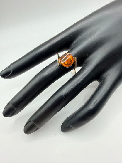 Amber Orbit Ring — Size 9