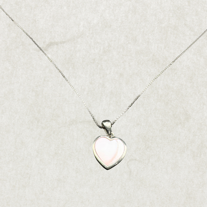 Sterling Silver Heart Pendant Necklace – 22” Chain