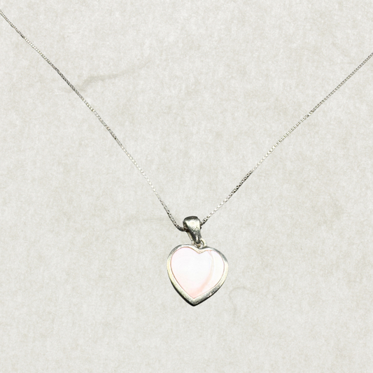 Sterling Silver Heart Pendant Necklace – 22” Chain