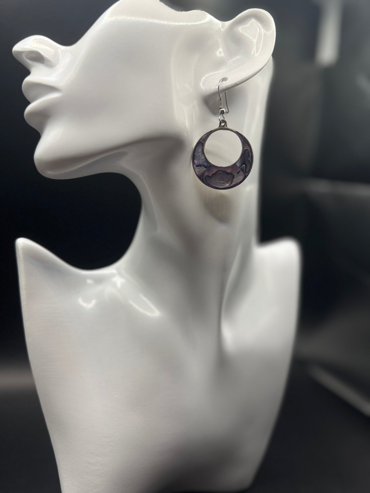 Abalone Shell 925 Mexico Silver Earrings