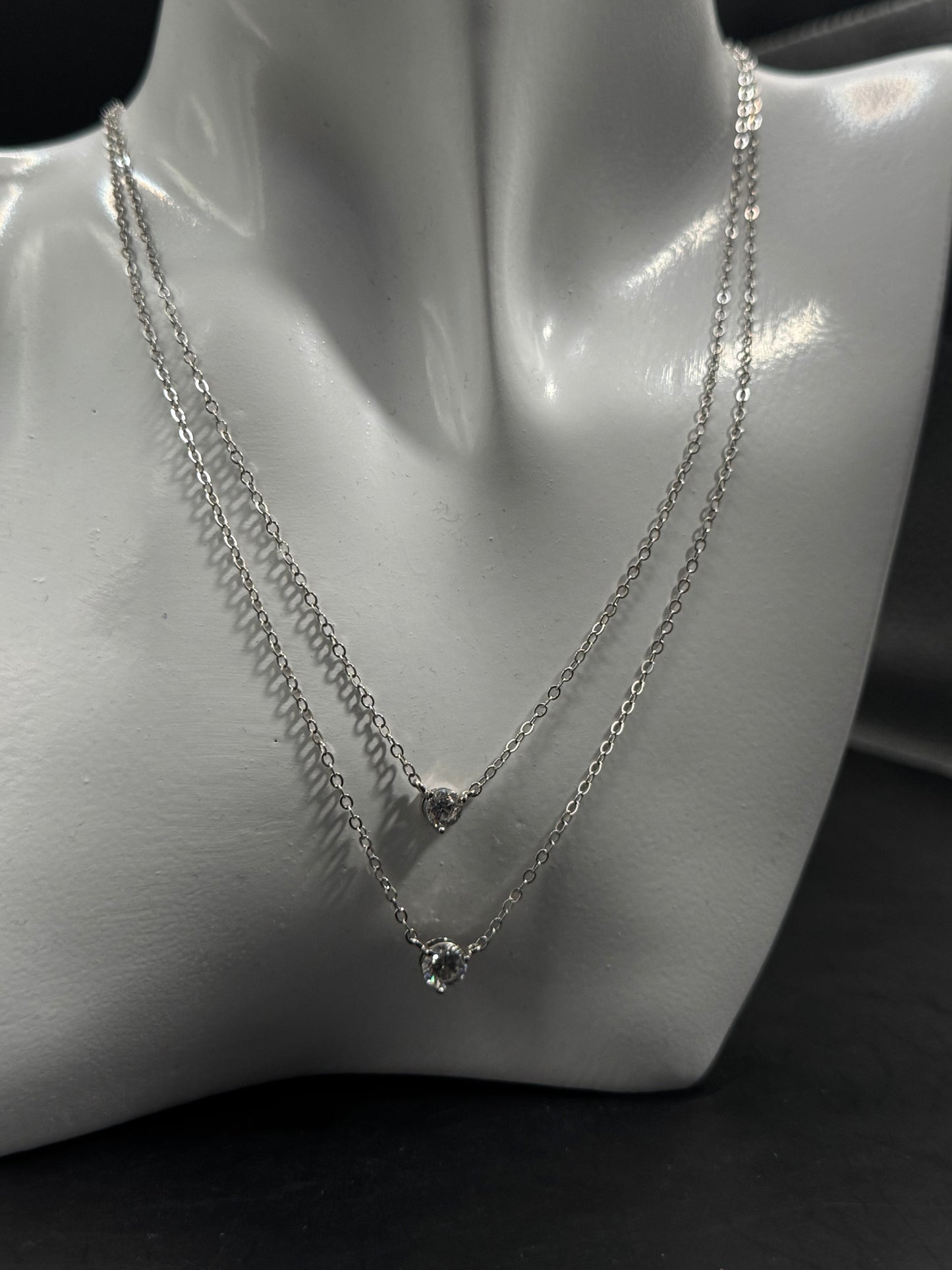 Silver 925 Double Layer Necklace