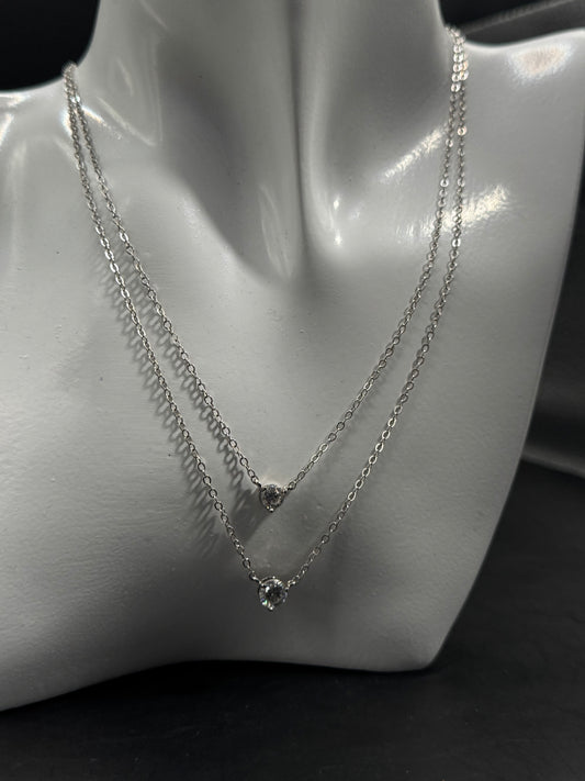 Silver 925 Double Layer Necklace