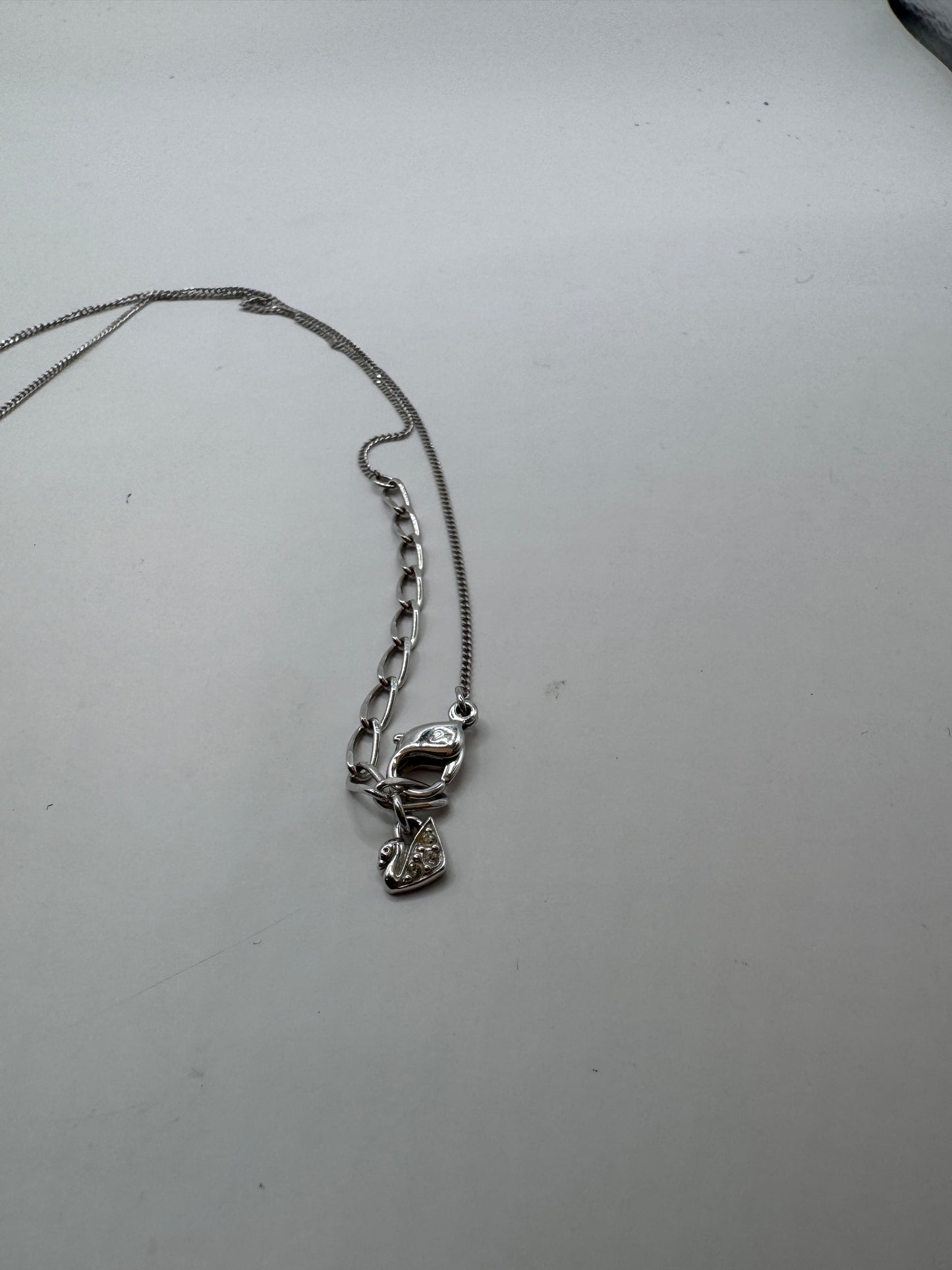 Swarovski Crystal Necklaces – Star & Heart Charms, Silver Tone, 19” Length
