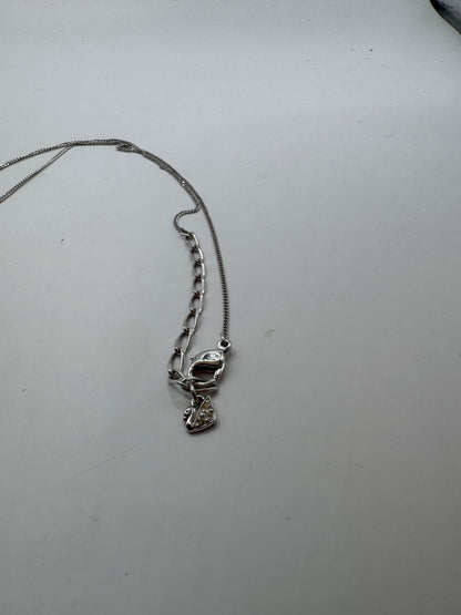 Swarovski Crystal Necklaces – Star & Heart Charms, Silver Tone, 19” Length