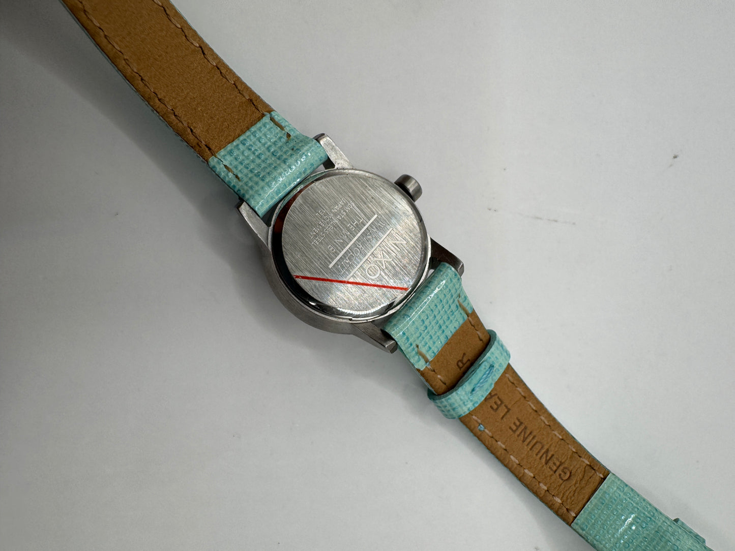 Nixon Mini B Watch – Brand New, Turquoise Strap, Purple Dial