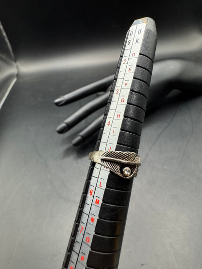 Sterling Silver Feather Ring - Size 5