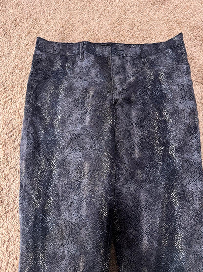 Calvin Klein Jeans Women’s Jeggings – Size 12, Blue Snake-Print Wash, Skinny Fit