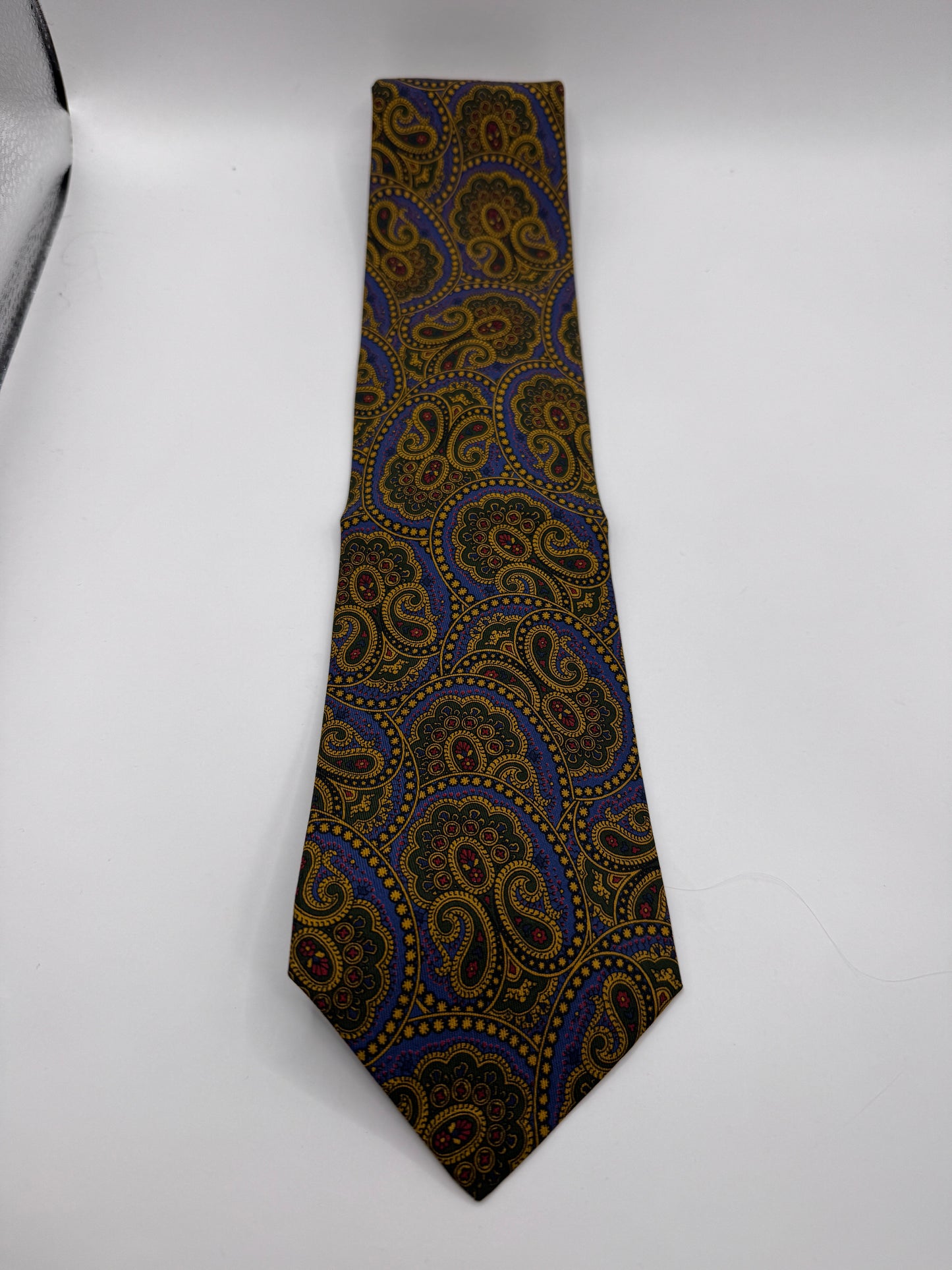 Vintage Yves Saint Laurent Silk Tie – Paisley Pattern, 54” x 3.5”, 100% Silk