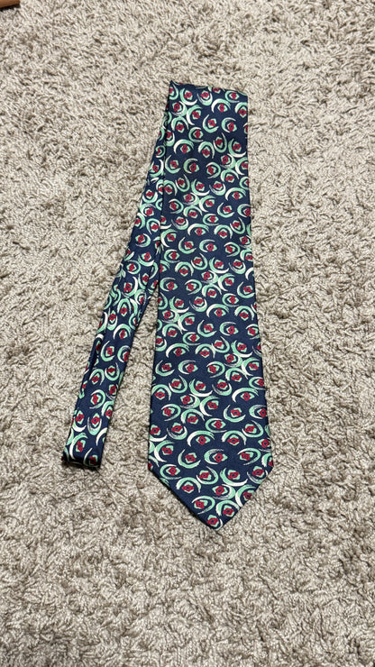 Vintage Chaps Ralph Lauren Tie – Abstract Pattern, 100% Silk, 58”