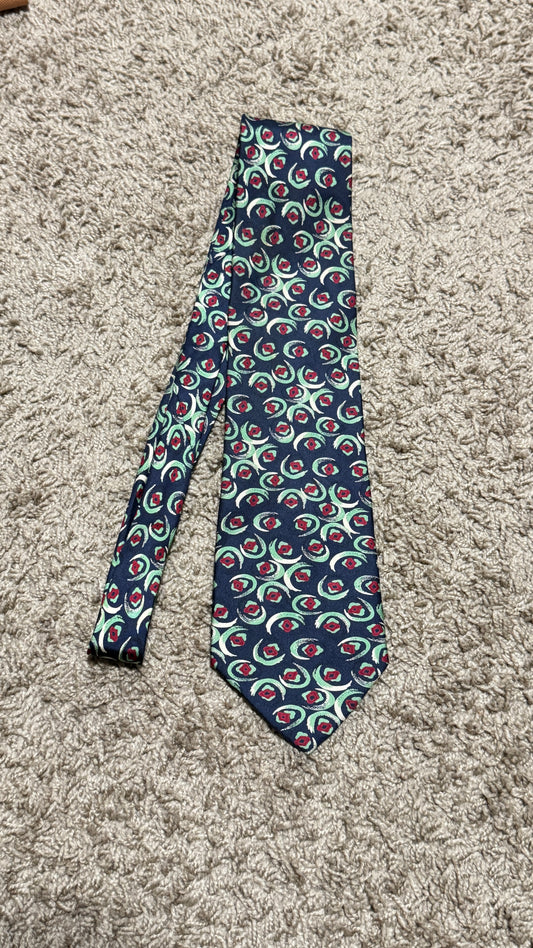 Vintage Chaps Ralph Lauren Tie – Abstract Pattern, 100% Silk, 58”