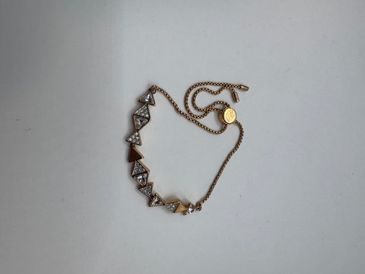 Swarovski Gold Tone Triangle Crystal Bracelet
