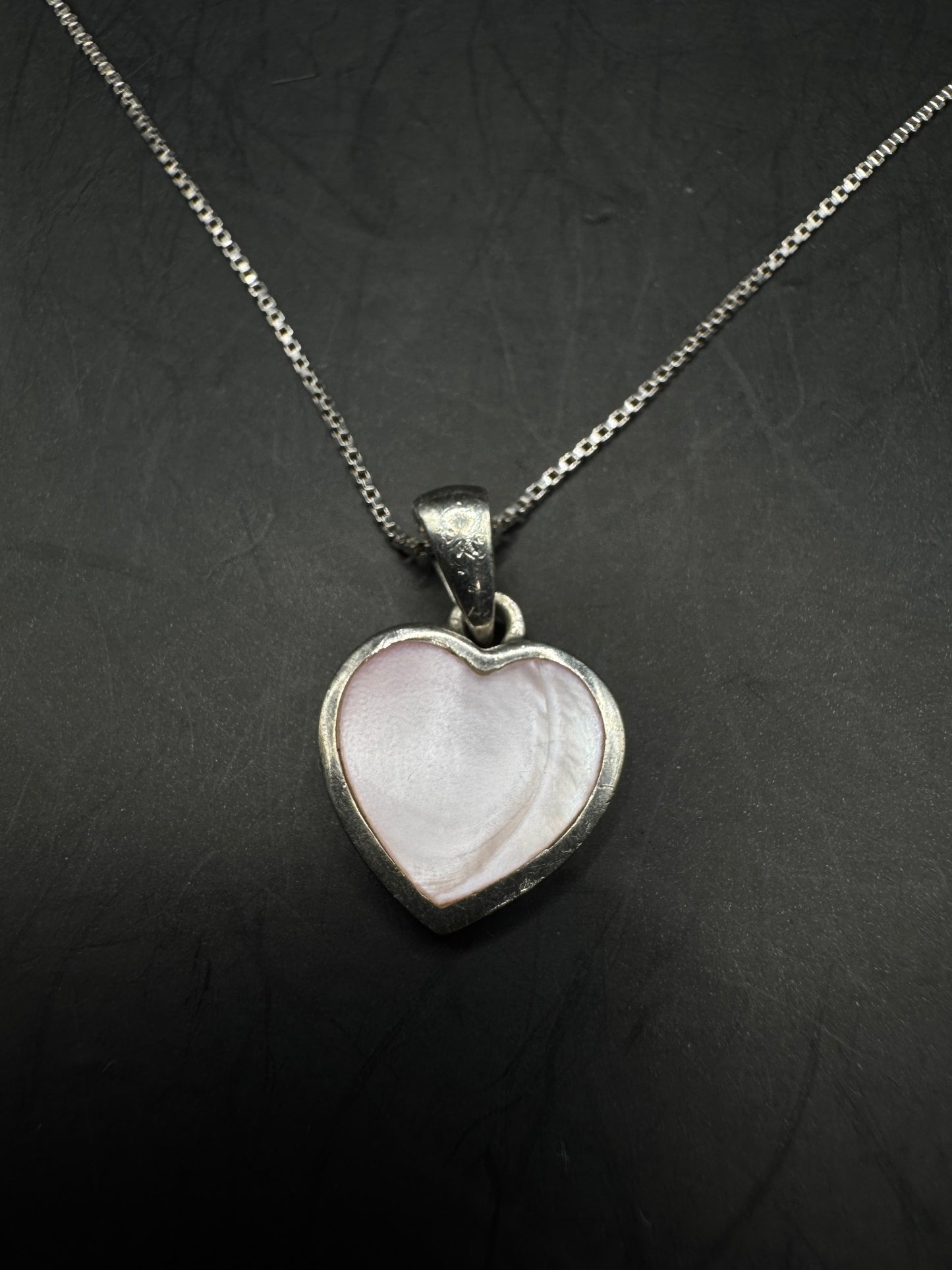 Sterling Silver Heart Pendant Necklace – 22” Chain