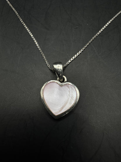 Sterling Silver Heart Pendant Necklace – 22” Chain