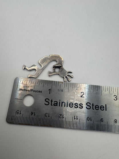 Large Sterling Silver Kokopelli Pendant – Vintage Native-Inspired Design