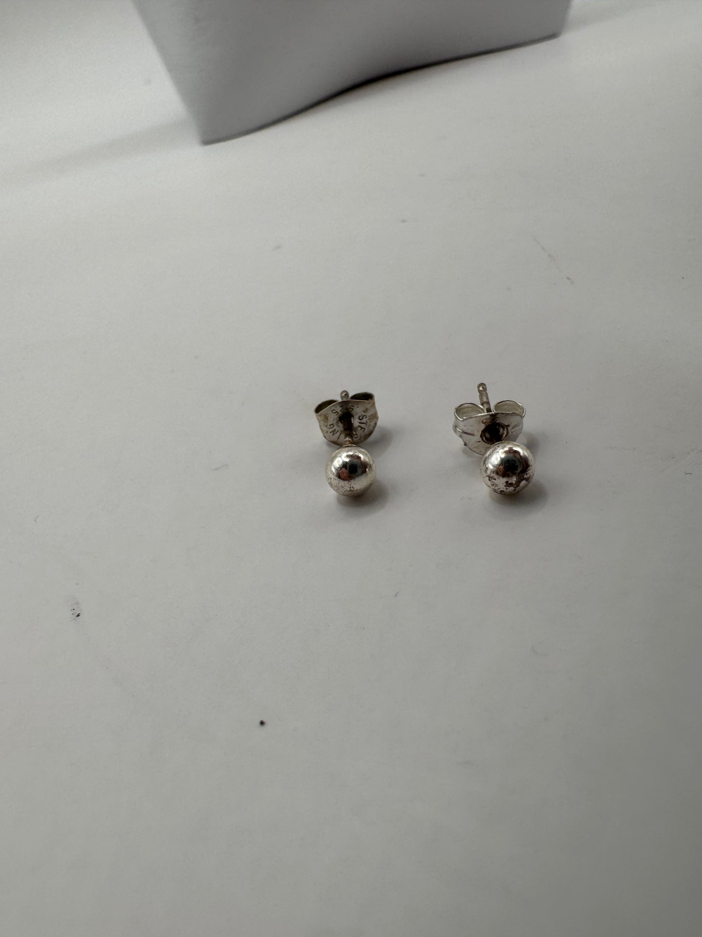 Sterling Silver 925 Ball Stud Earrings – Classic Minimalist Design