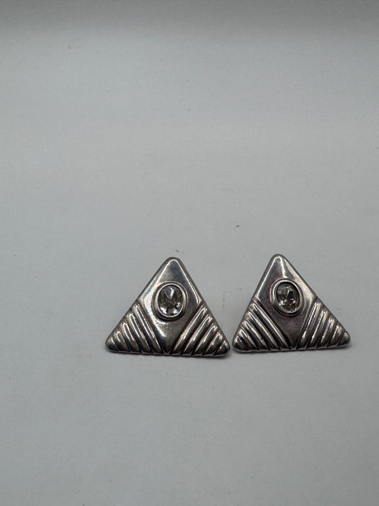 Vintage Sterling Silver Earrings – Early 1970s, Excellent Condition