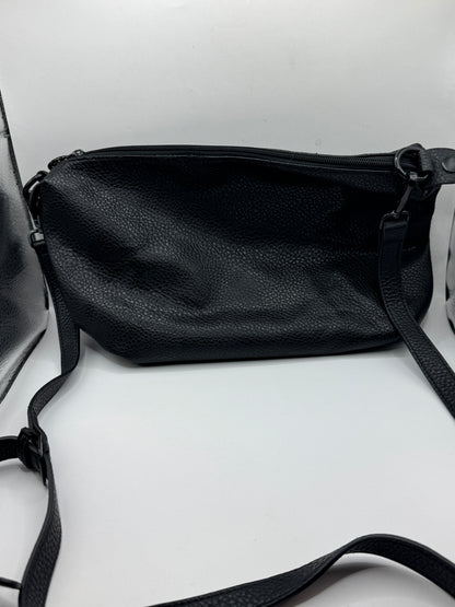 Vintage Tory Burch Black Pebbled Leather Shoulder Bag – Crossbody Hobo Purse – 13” x 10”