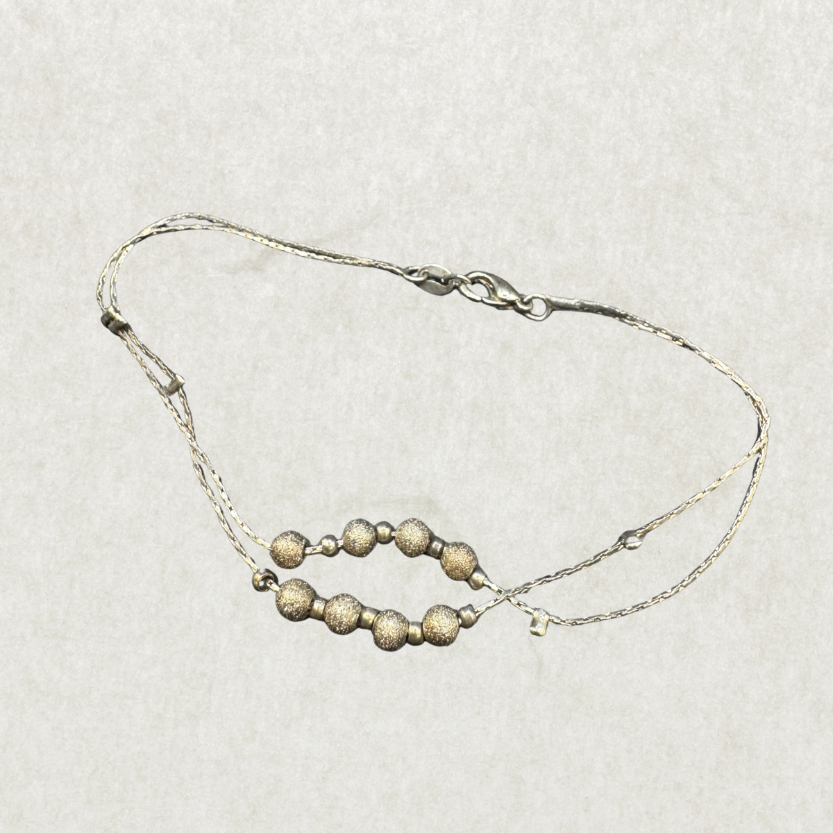 Sterling Silver Beaded Bracelet – 8”