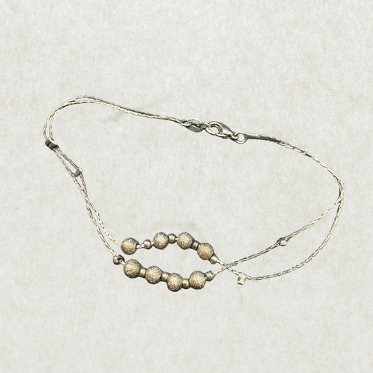 Sterling Silver Beaded Bracelet – 8”